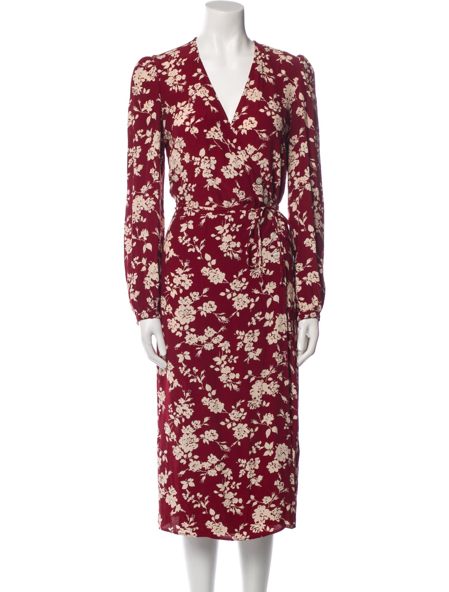 Rouje Floral Print Midi Length Dress