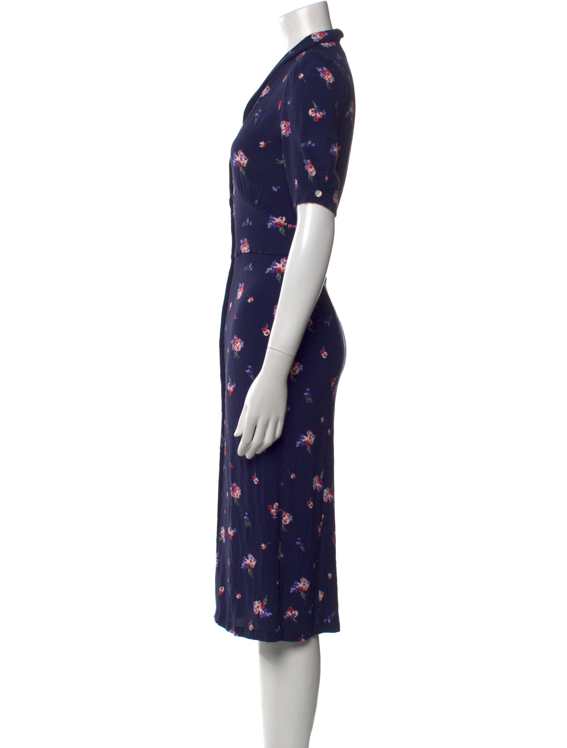 Rouje Floral Print Midi Length Dress