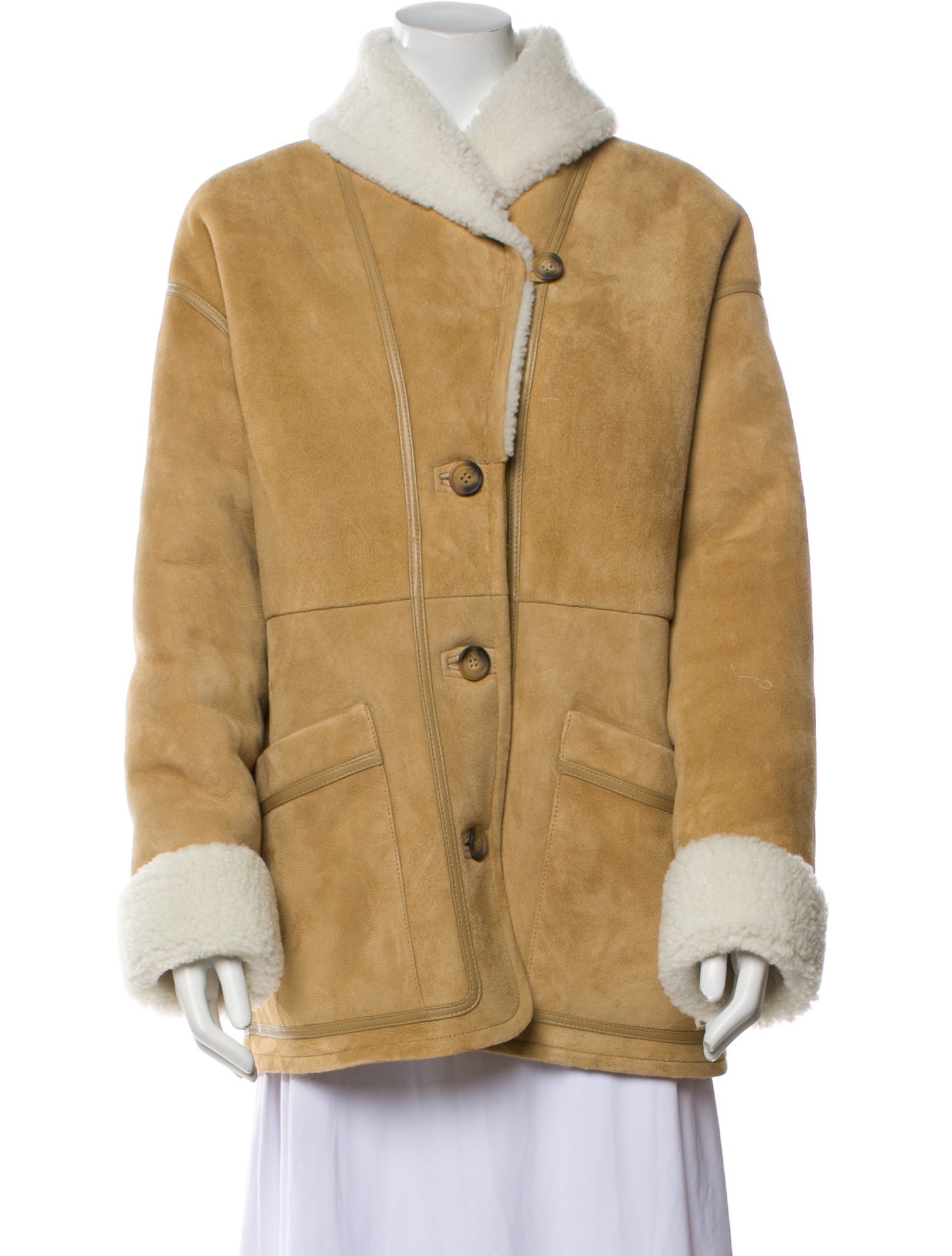 Rouje Leather Faux Fur Coat