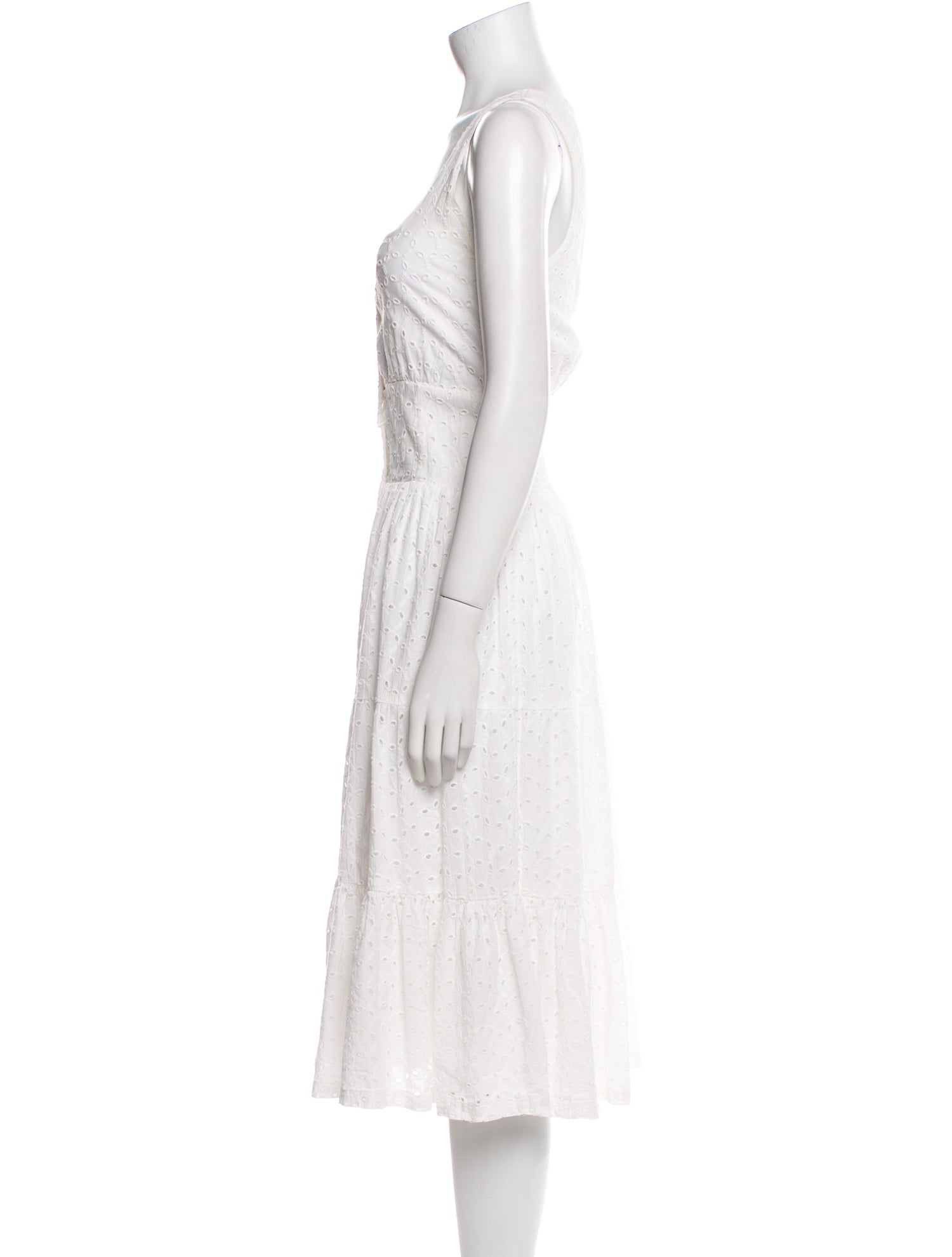 Rouje Square Neckline Midi Length Dress