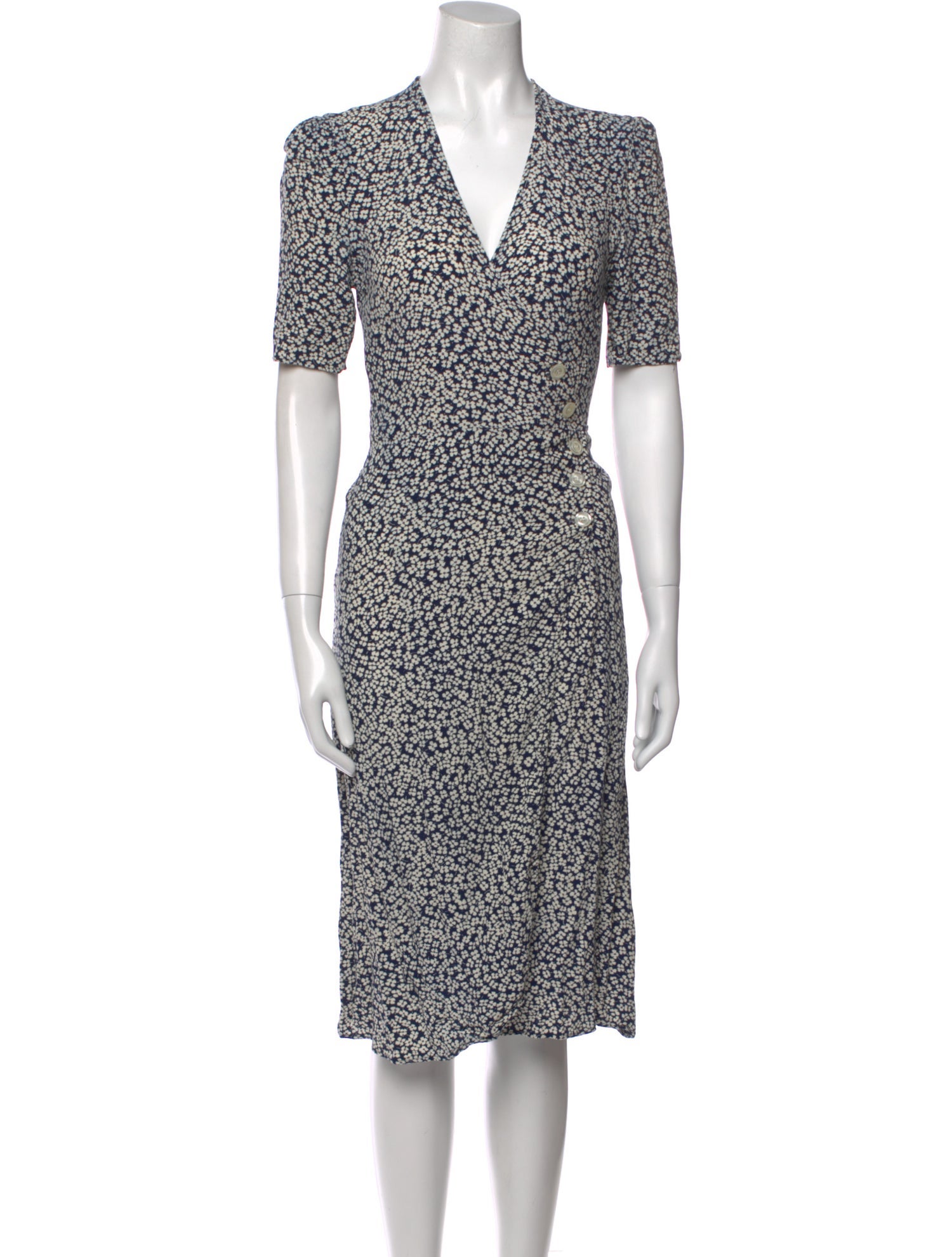 Rouje Floral Print Knee-Length Dress