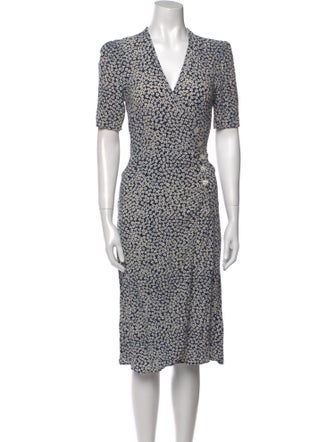 Rouje Floral Print Knee-Length Dress