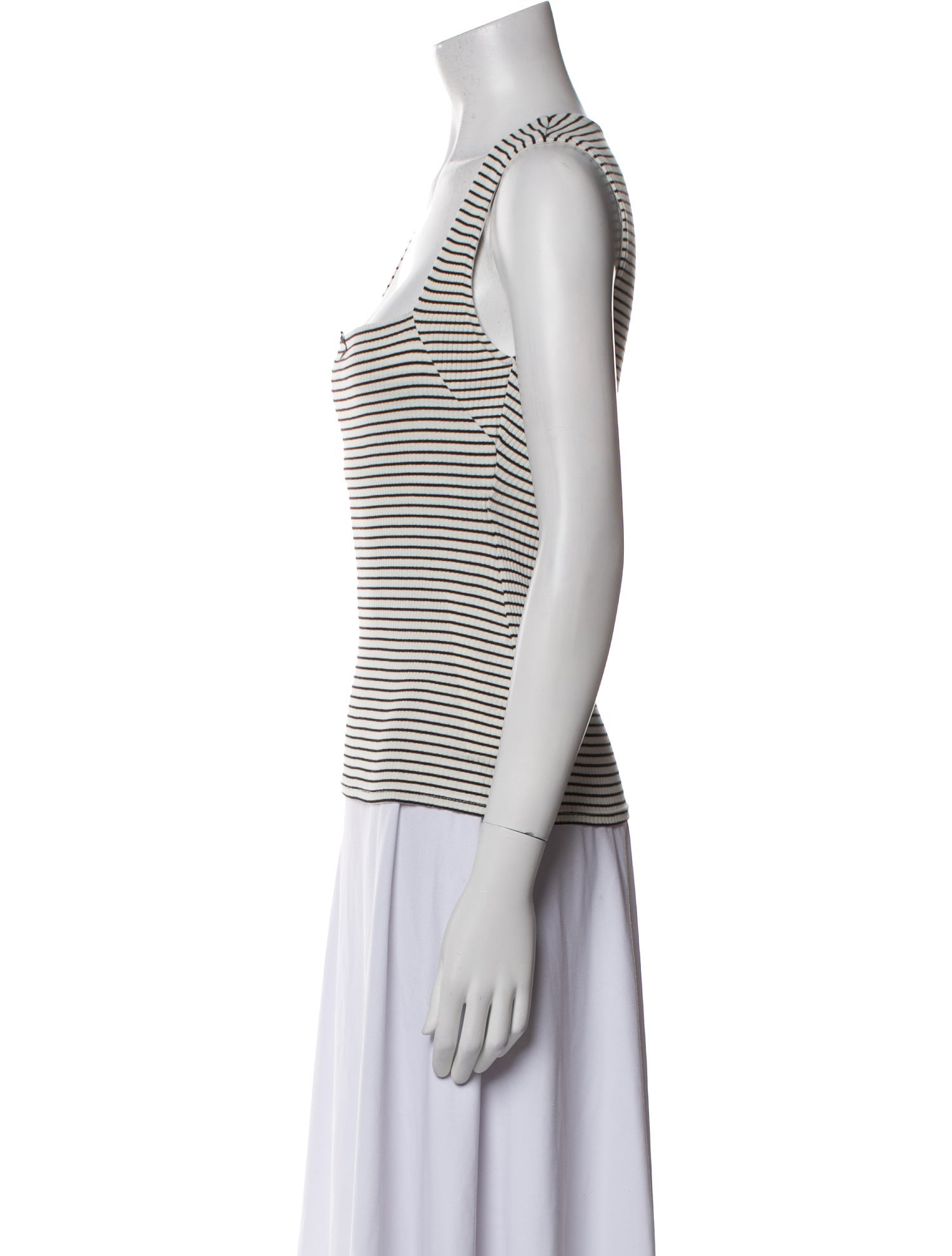 Rouje Striped Square Neckline Top