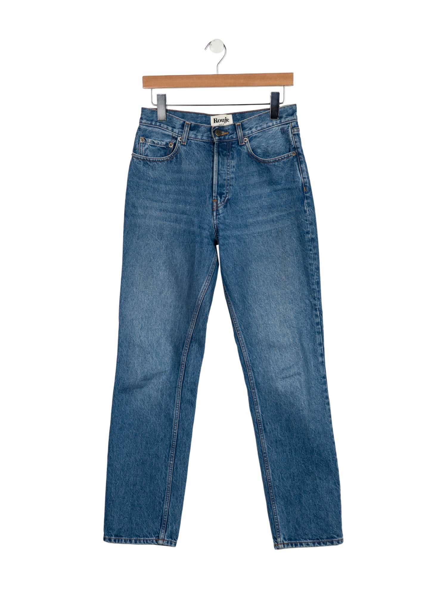 Rouje Mid-Rise Straight Leg Jeans