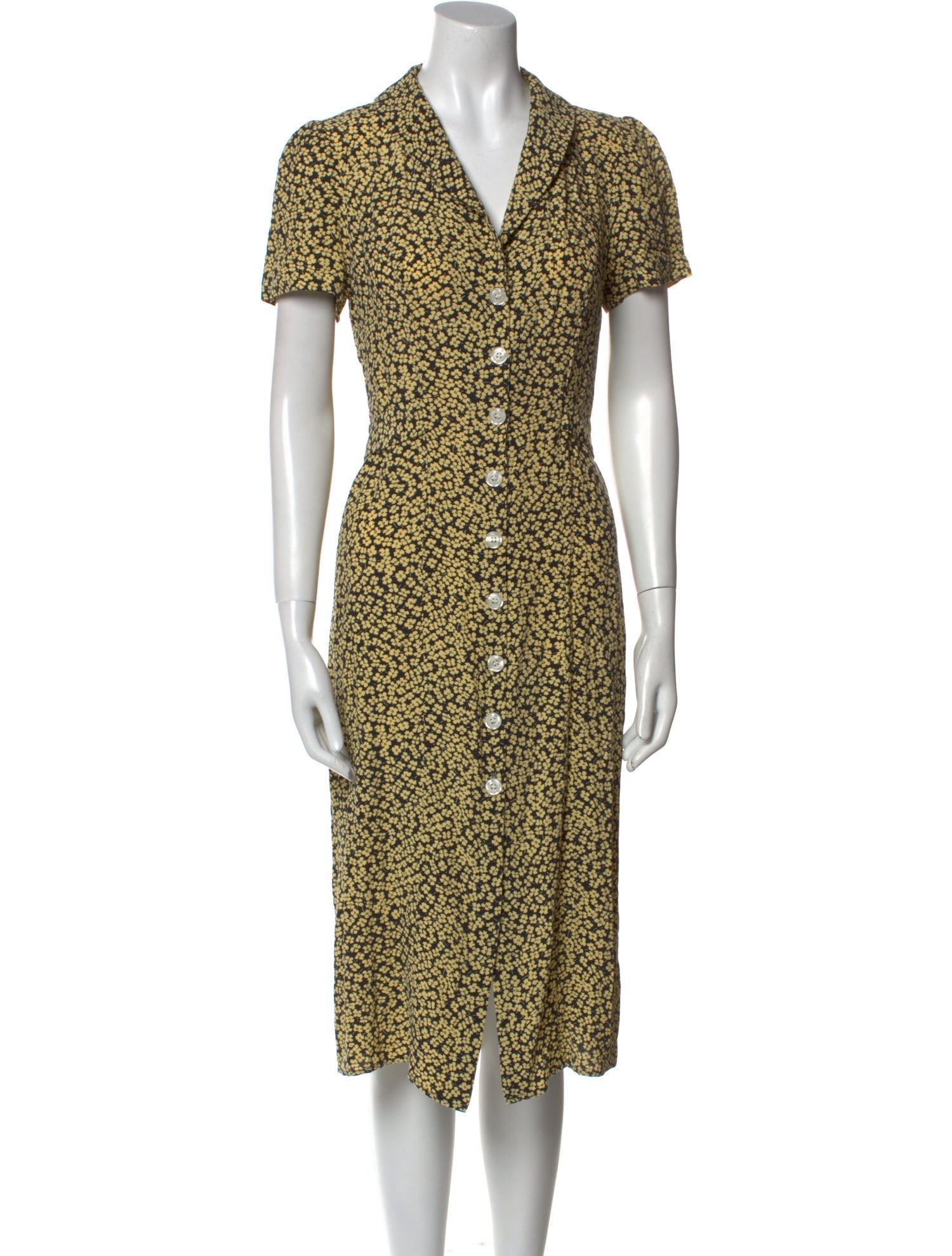 Rouje Floral Print Midi Length Dress