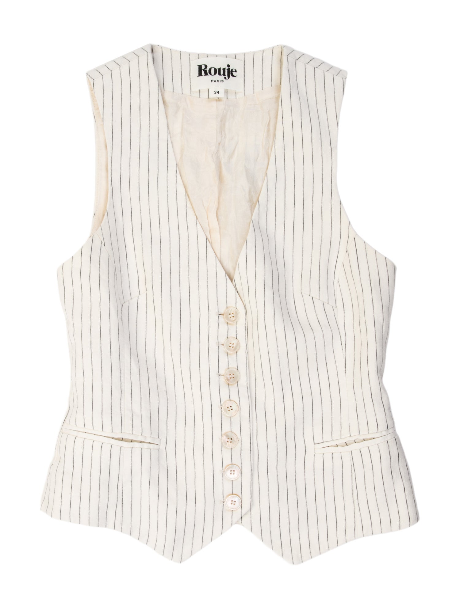 Rouje Striped V-Neck Top