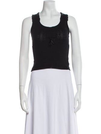 Rouje Scoop Neck Sleeveless Crop Top
