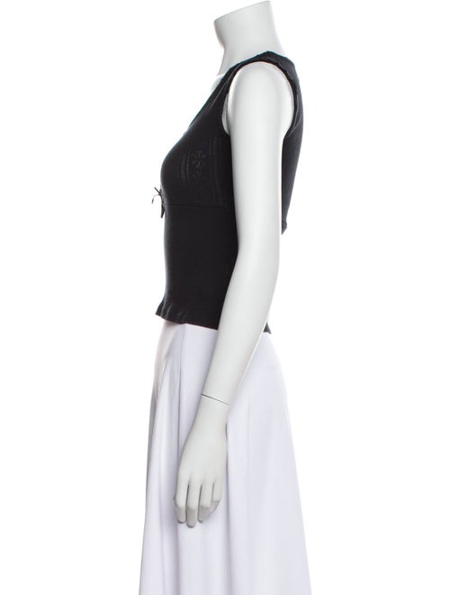 Rouje Scoop Neck Sleeveless Crop Top