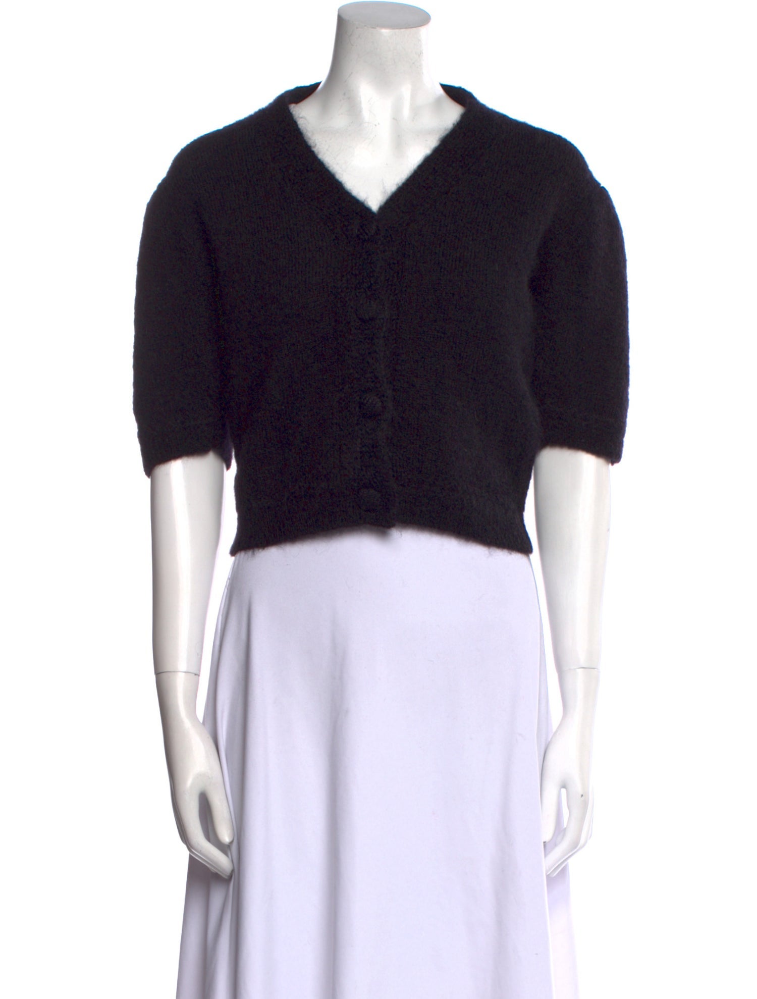 Rouje Mohair V-Neck Crop Top