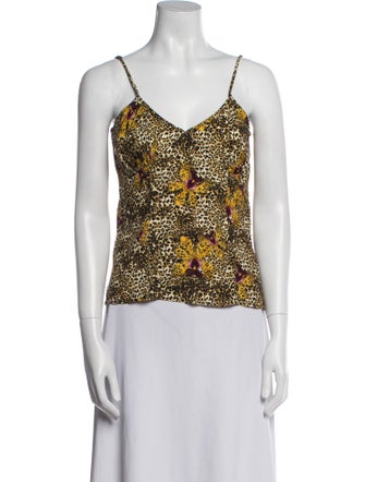 Rouje Animal Print V-Neck Top