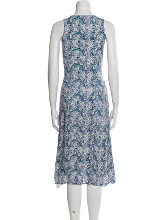 Rouje Floral Print Midi Length Dress