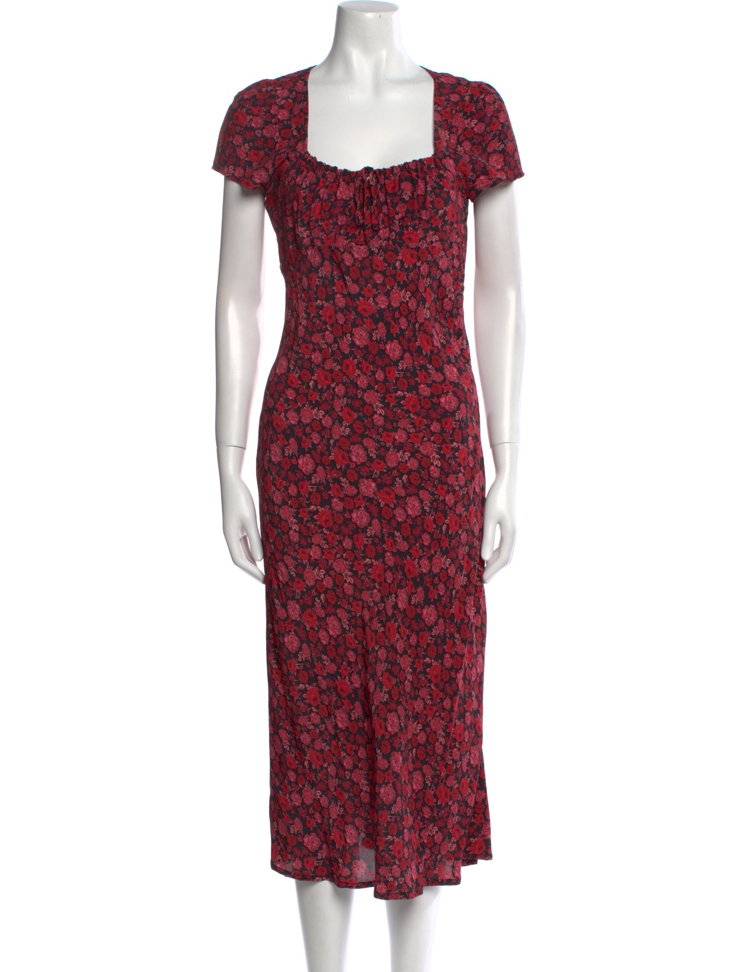 Rouje Floral Print Midi Length Dress