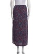 Rouje Floral Print Midi Length Skirt
