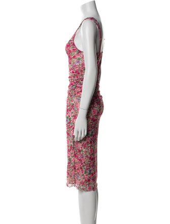 Rouje Floral Print Midi Length Dress