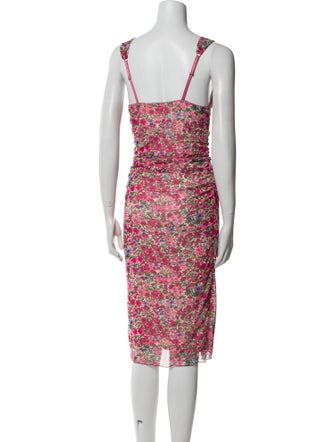 Rouje Floral Print Midi Length Dress