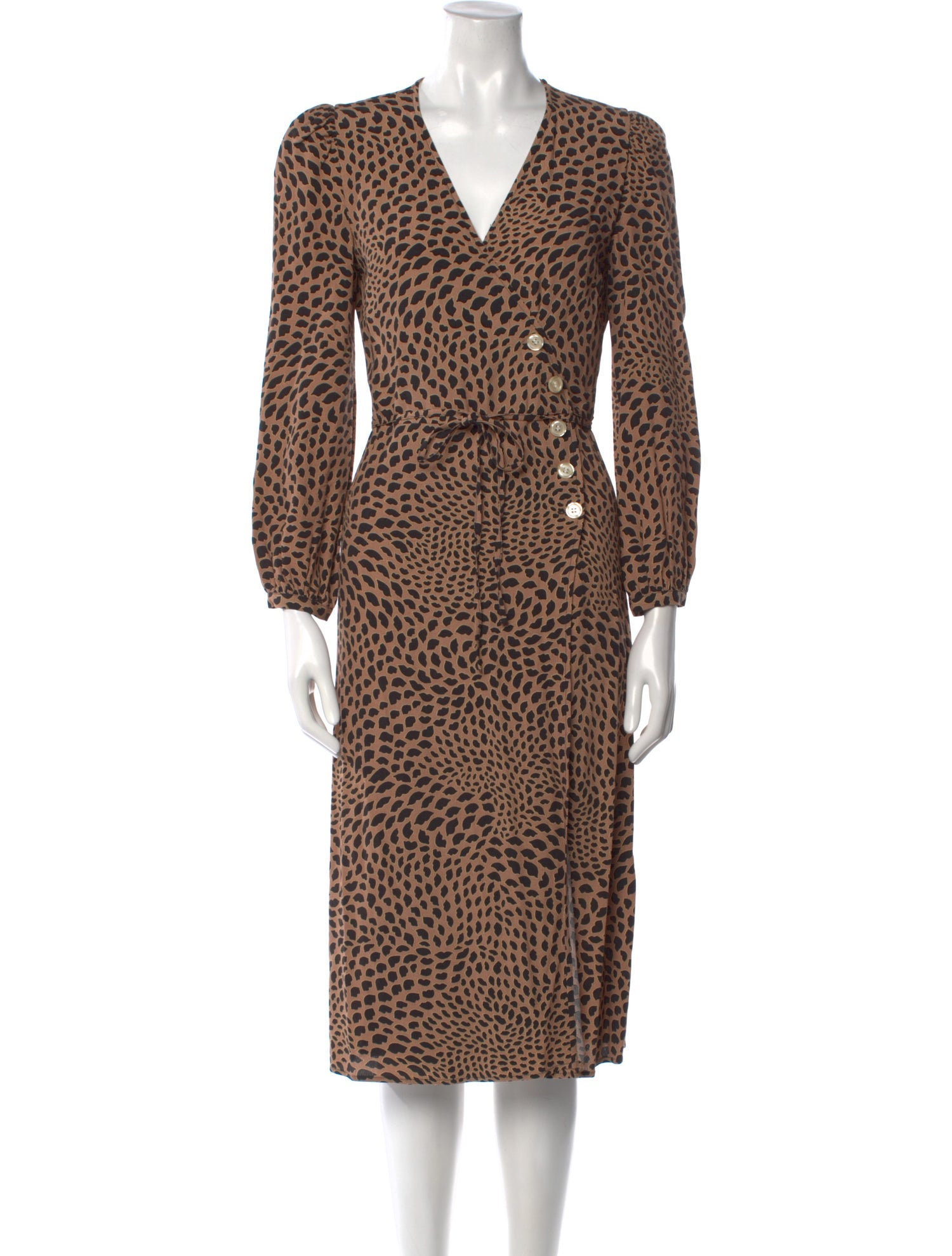 Rouje Animal Print Midi Length Dress