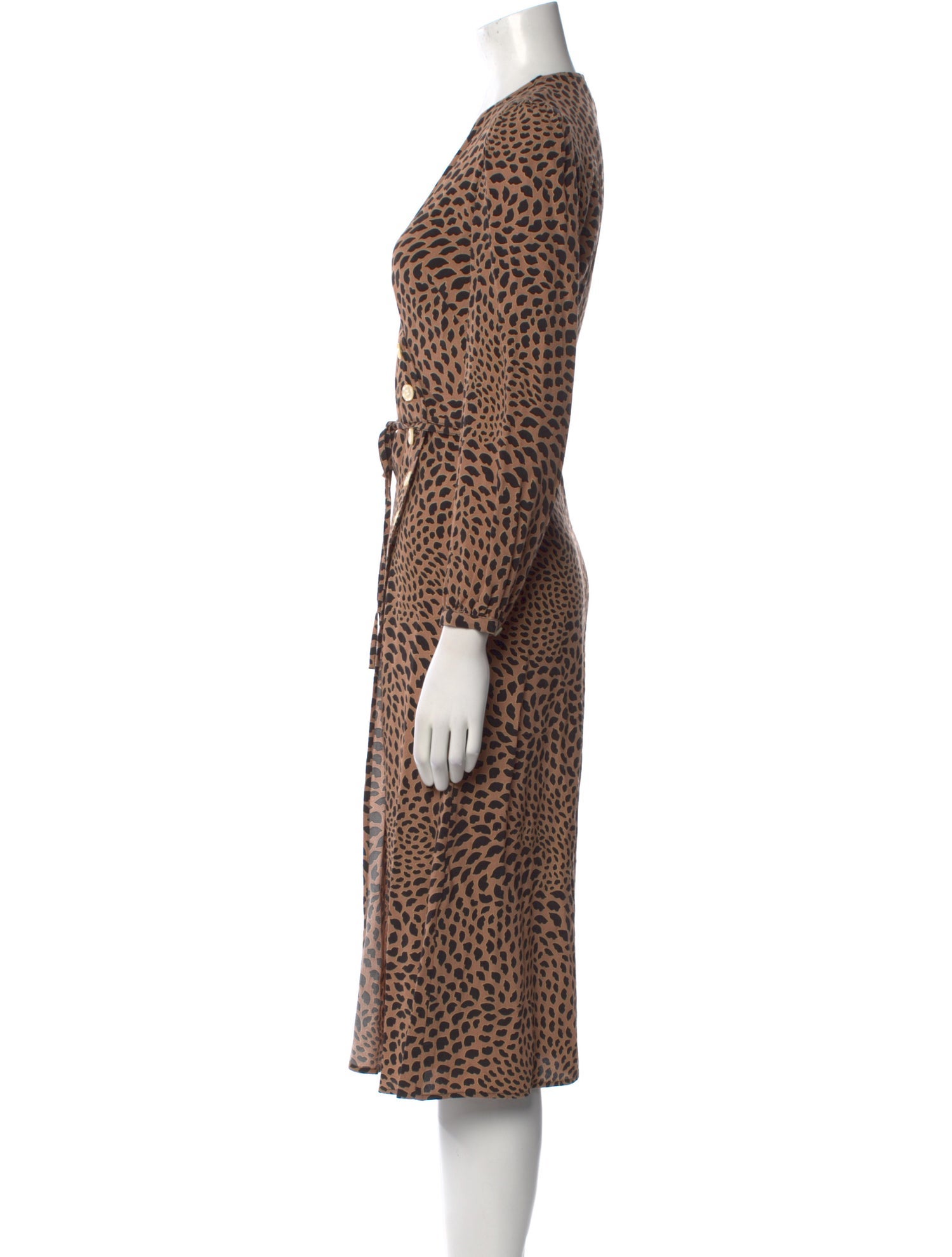 Rouje Animal Print Midi Length Dress