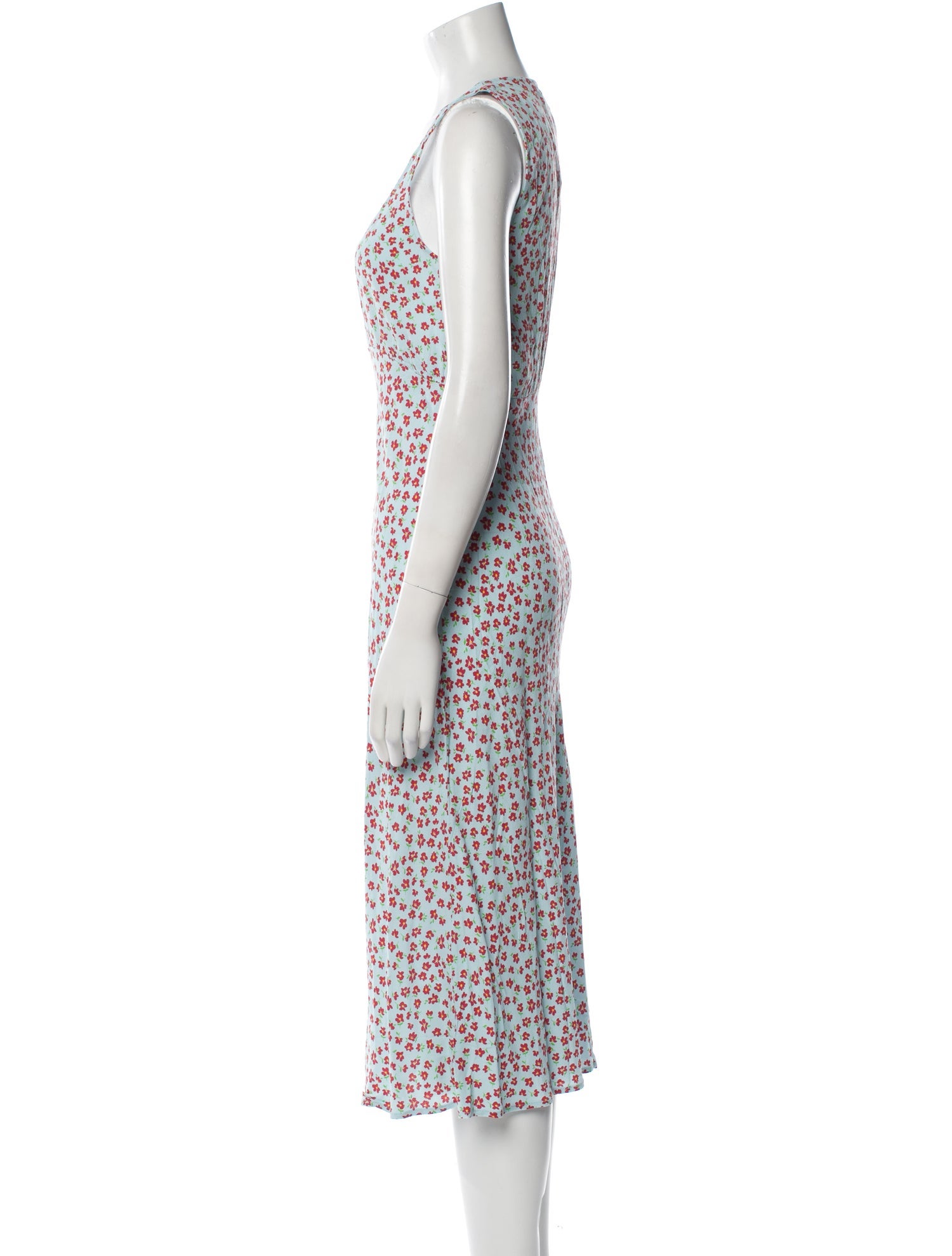 Rouje Floral Print Midi Length Dress w/ Tags