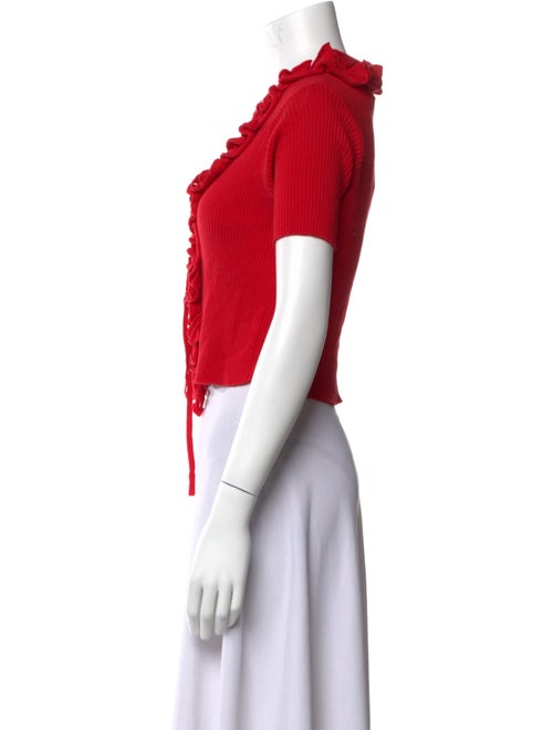 Rouje V-Neck Short Sleeve Crop Top