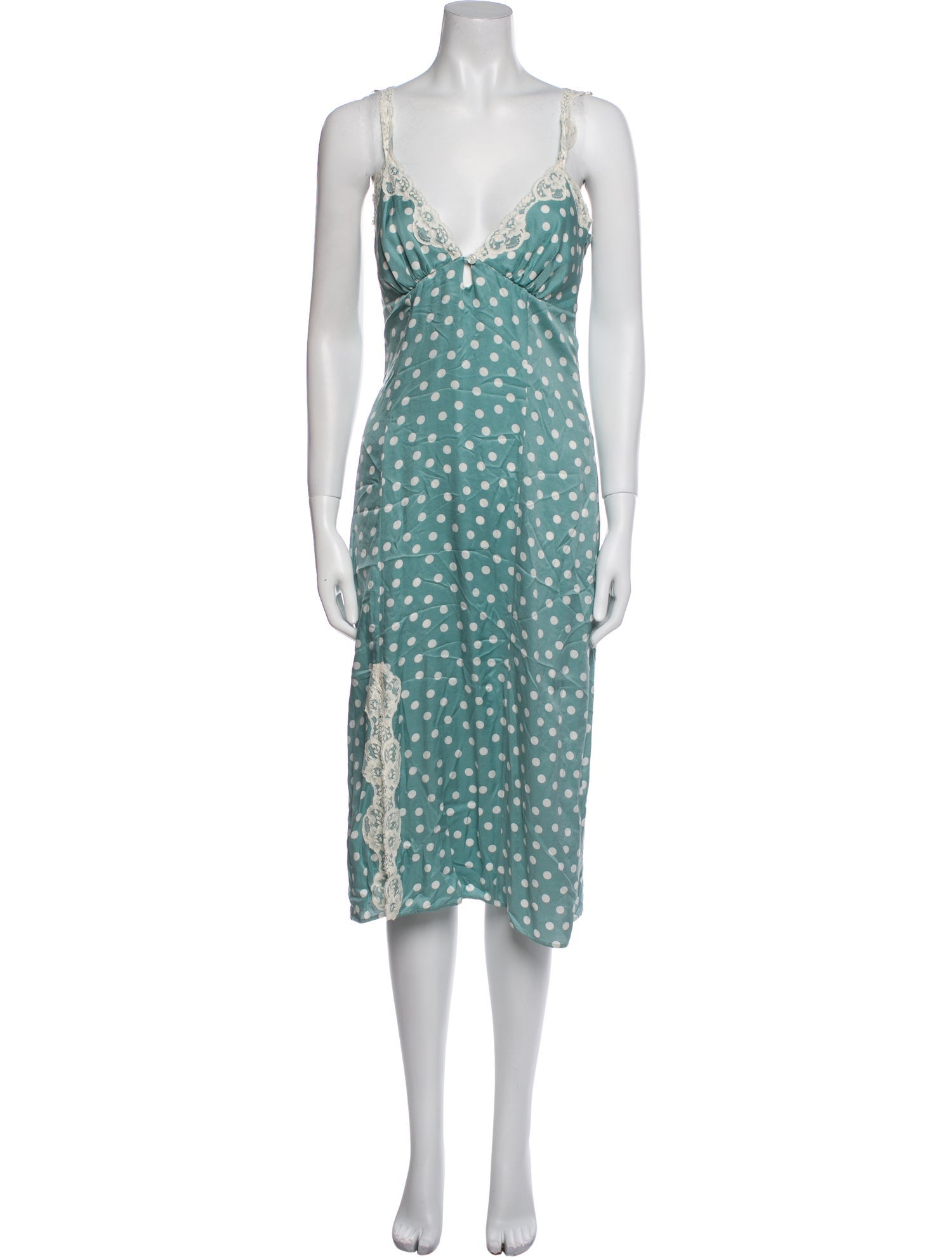 Rouje Polka Dot Print Midi Length Dress