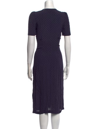 Rouje Polka Dot Print Midi Length Dress