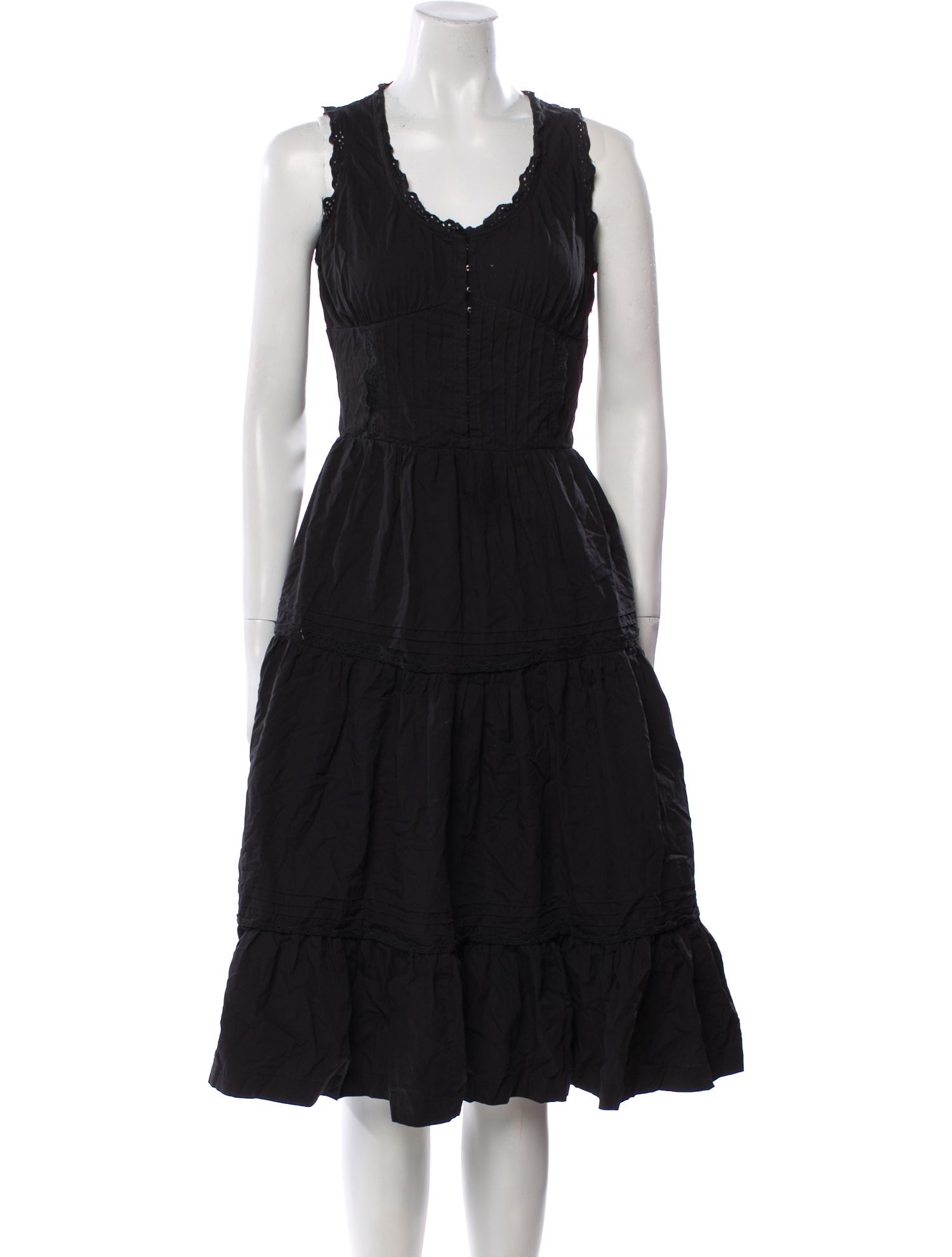 Rouje Scoop Neck Knee-Length Dress