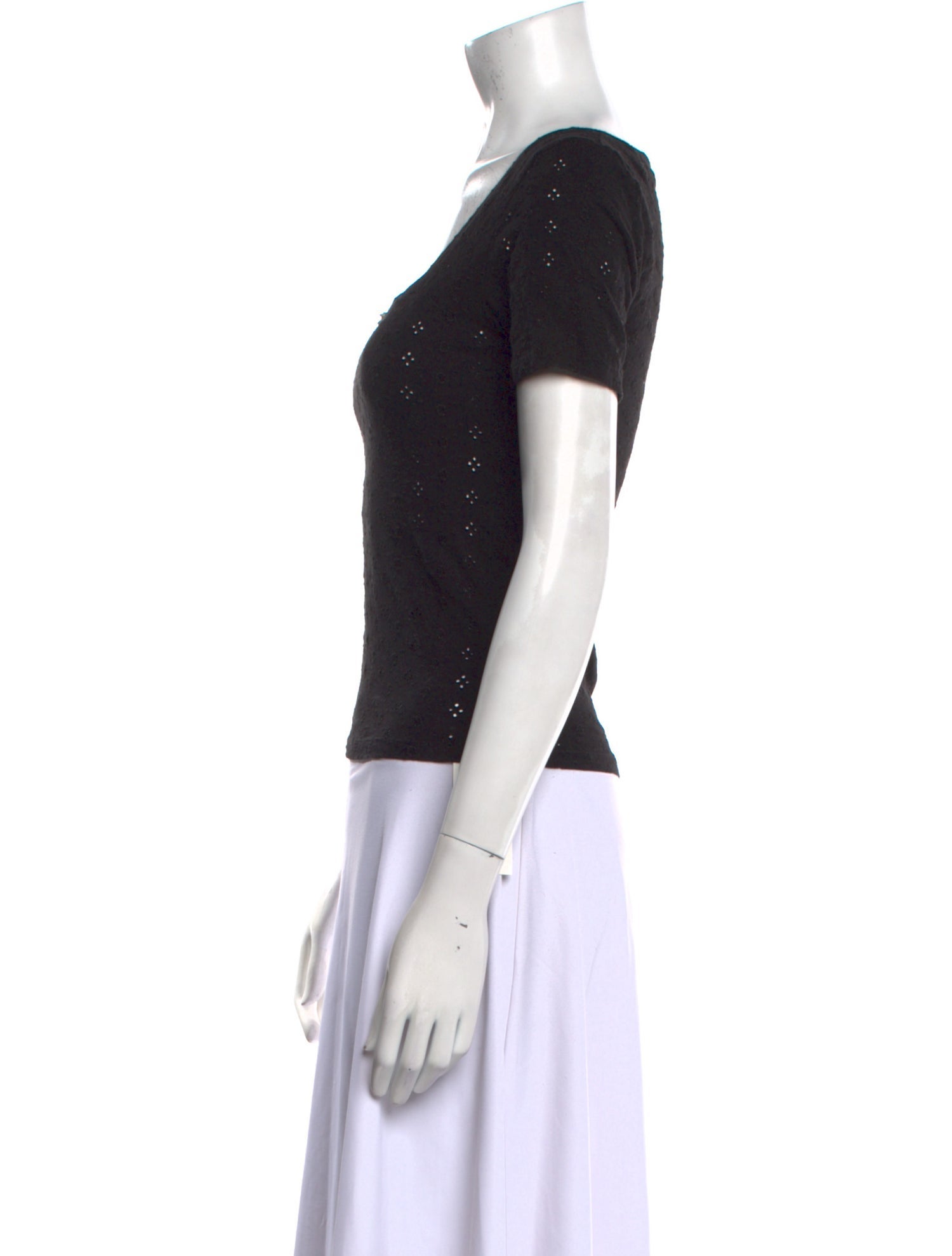 Rouje Square Neckline Short Sleeve Top