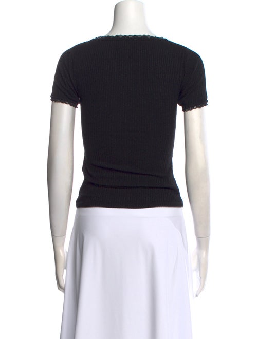 Rouje Square Neckline Short Sleeve T-Shirt