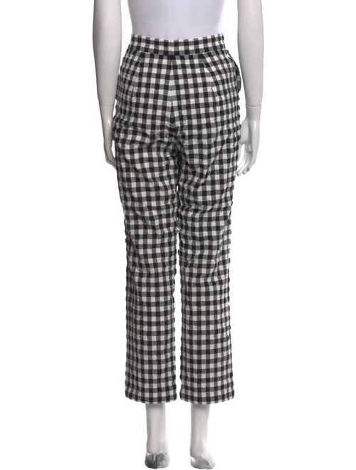 Rouje Plaid Print Straight Leg Pants