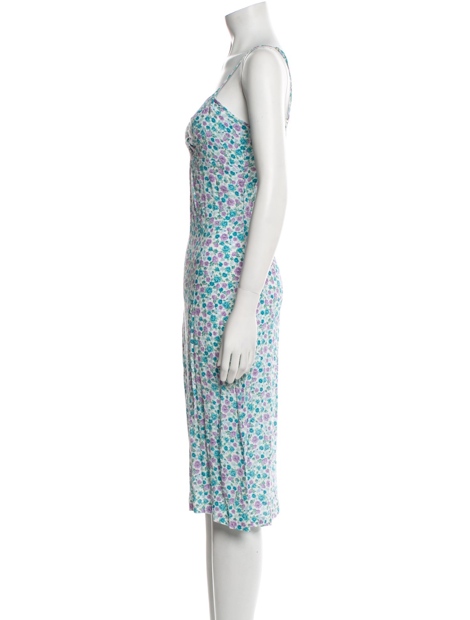 Rouje Floral Print Midi Length Dress