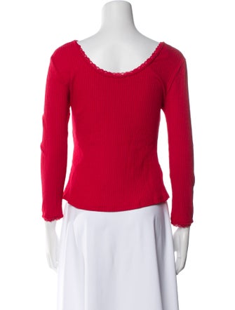 Rouje Scoop Neck Three-Quarter Sleeve Top