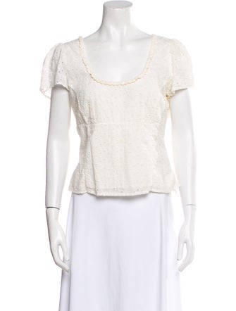 Rouje Scoop Neck Short Sleeve Top