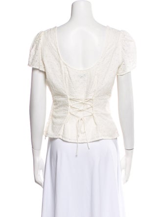 Rouje Scoop Neck Short Sleeve Top