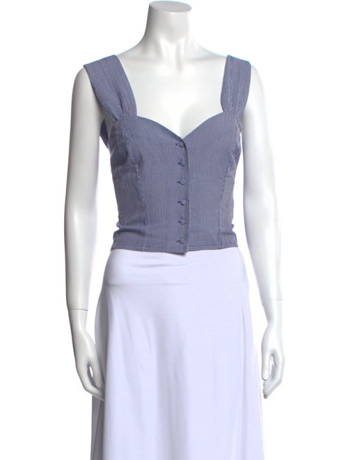 Rouje Square Neckline Sleeveless Crop Top