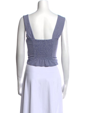 Rouje Square Neckline Sleeveless Crop Top