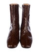 Rouje Embossed Leather Printed Moto Boots