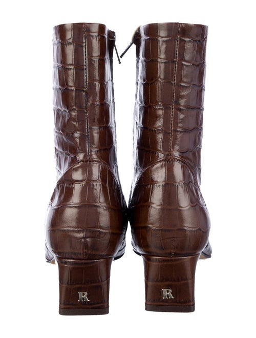 Rouje Embossed Leather Printed Moto Boots