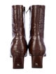 Rouje Embossed Leather Printed Moto Boots