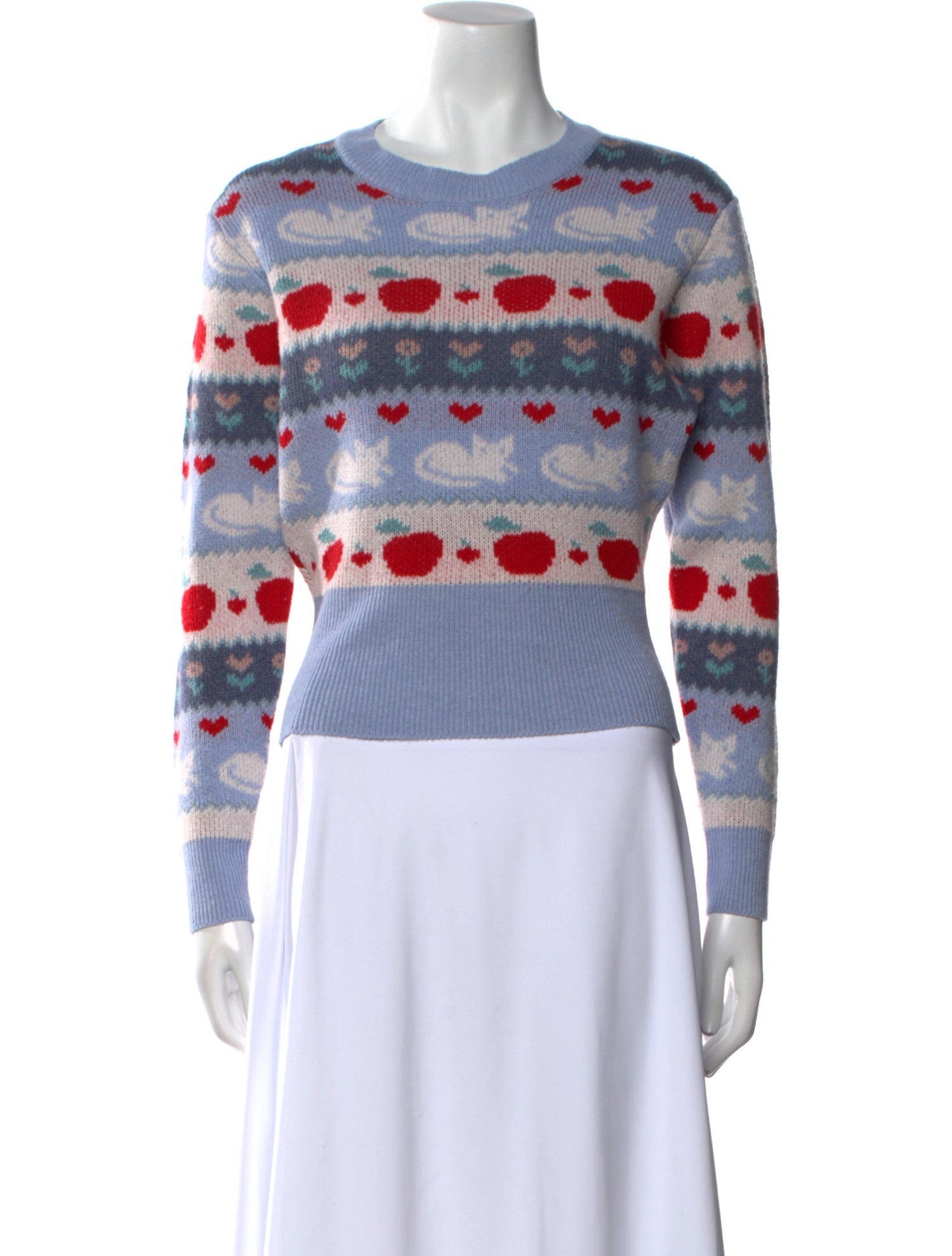 Rouje Printed Crew Neck Sweater