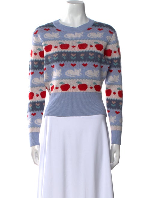 Rouje Printed Crew Neck Sweater