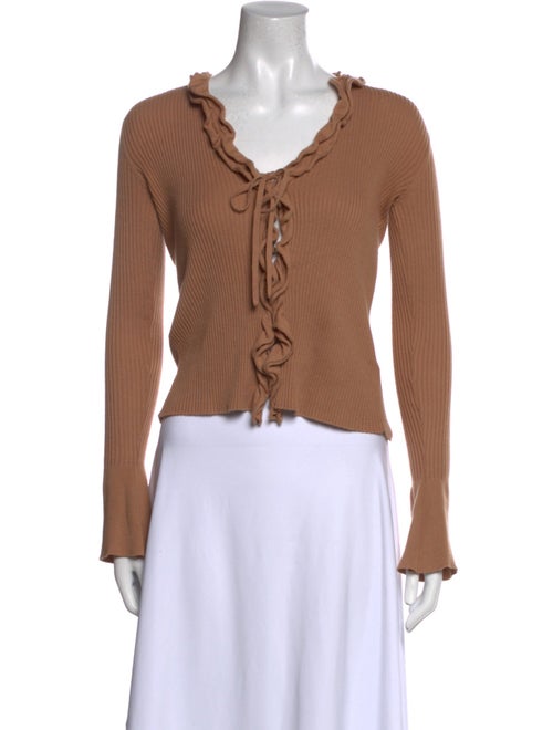 Rouje V-Neck Long Sleeve Crop Top