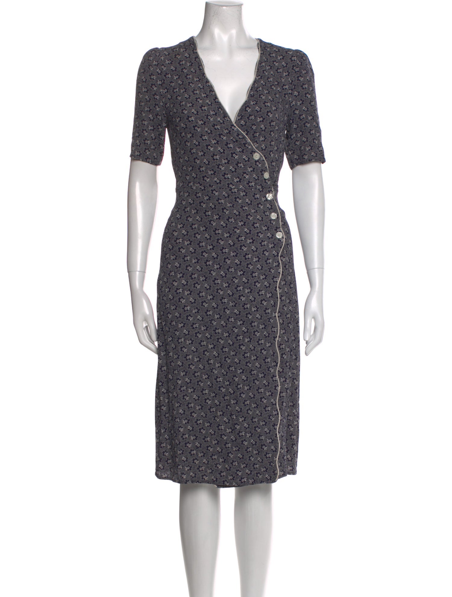 Rouje Floral Print Midi Length Dress