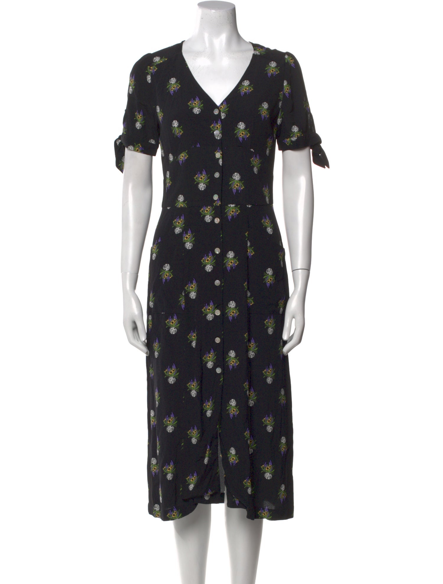 Rouje Floral Print Midi Length Dress