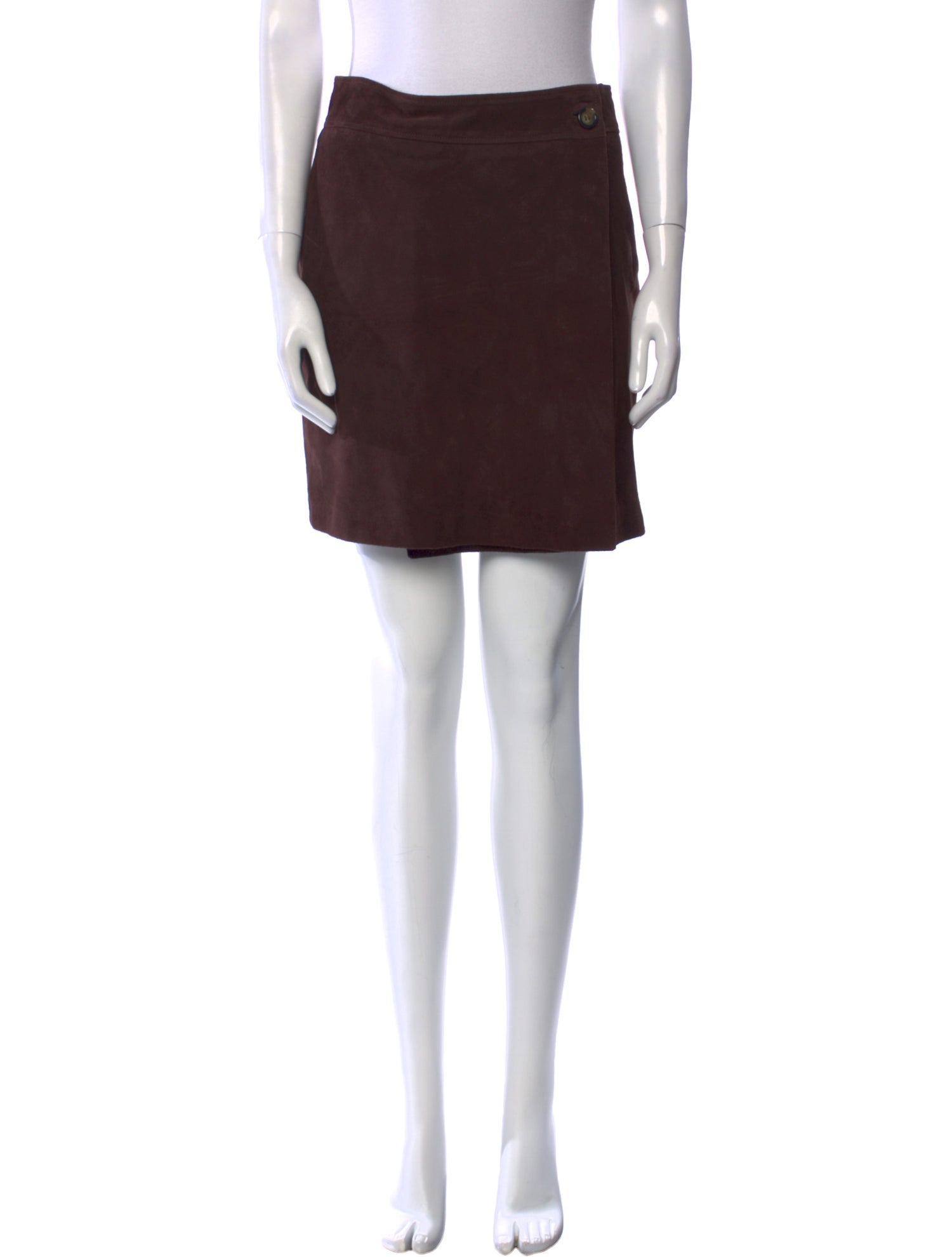 Rouje Goat Leather Mini Skirt