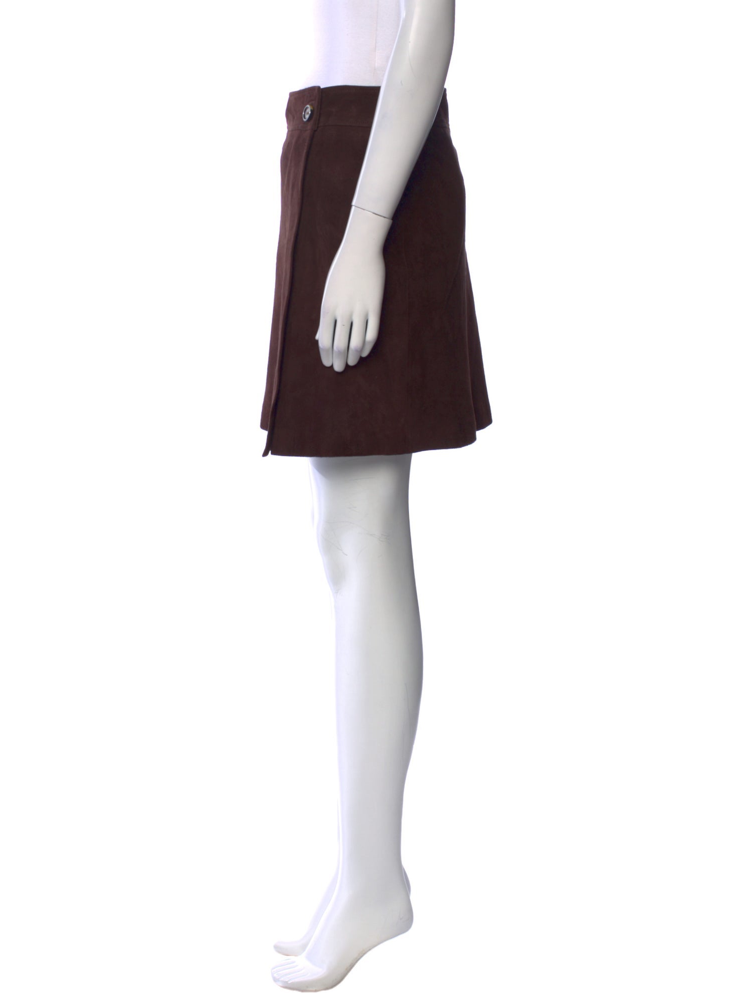 Rouje Goat Leather Mini Skirt