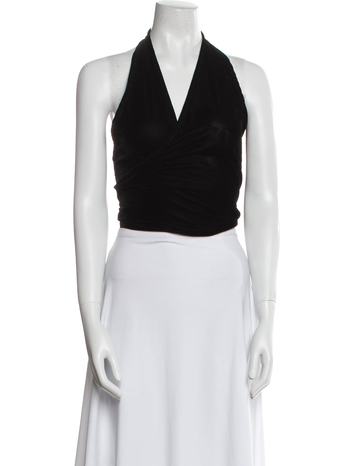 Rouje Nylon Halterneck Crop Top