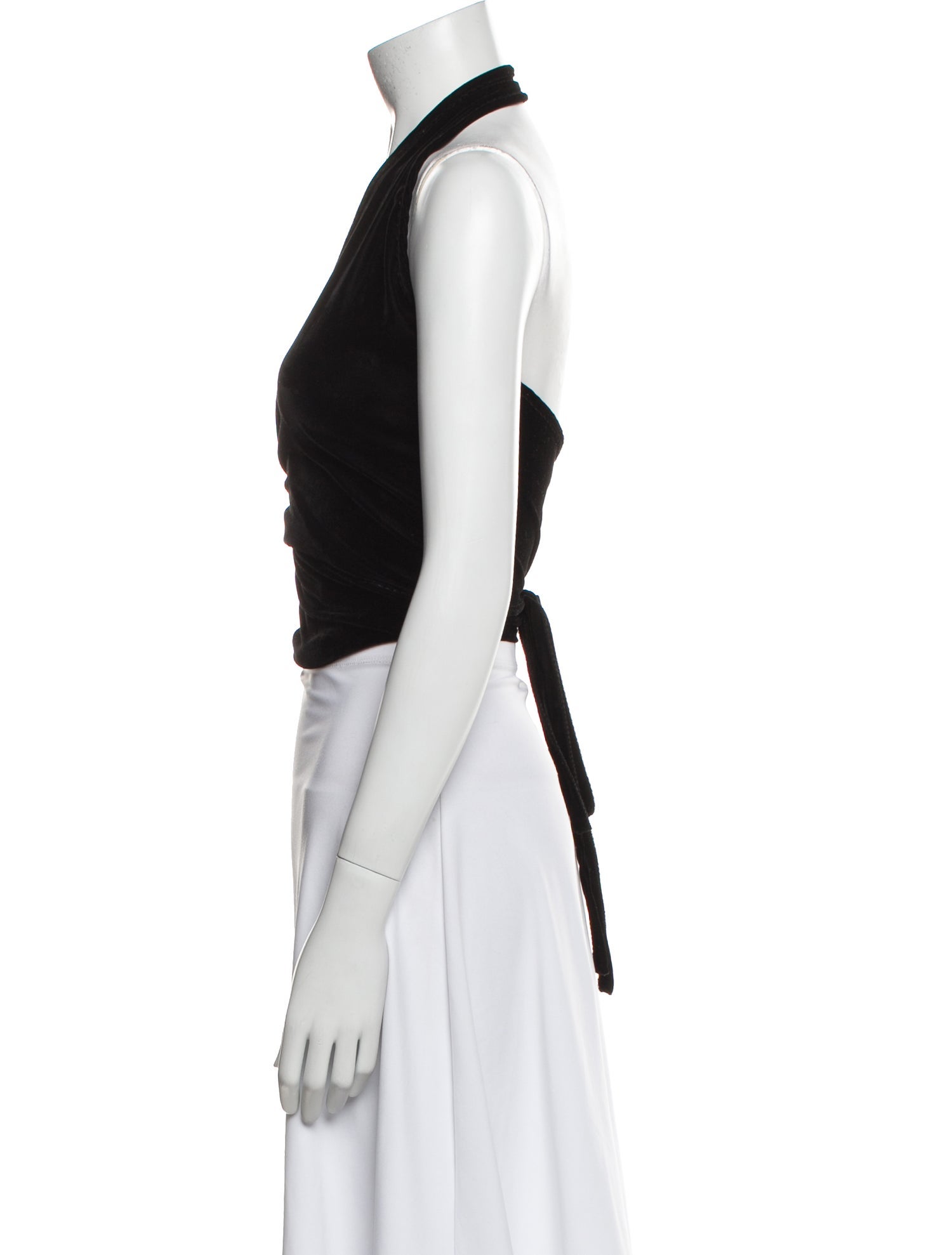 Rouje Nylon Halterneck Crop Top