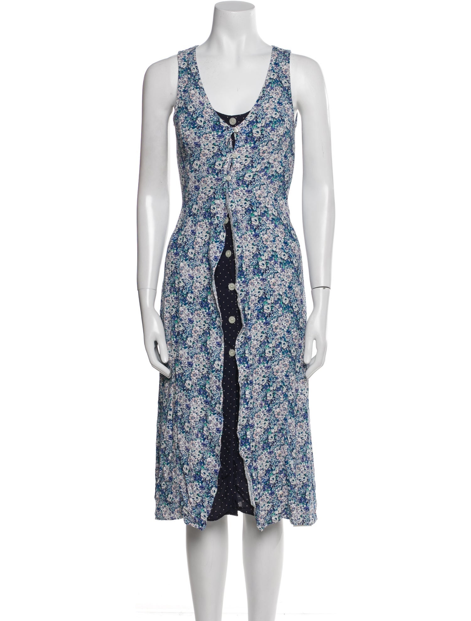 Rouje Floral Print Midi Length Dress