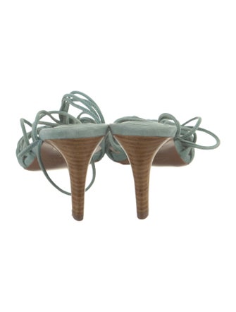 Rouje Suede Colorblock Pattern Sandals