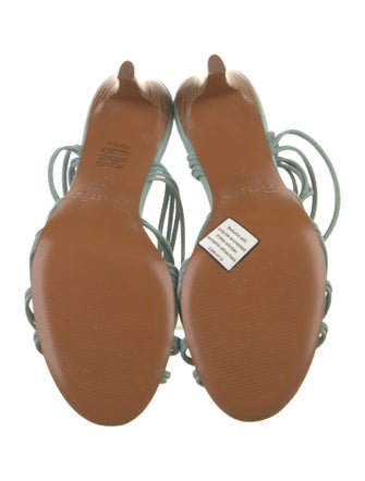 Rouje Suede Colorblock Pattern Sandals